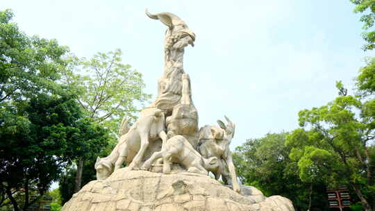 广州 地标 越秀公园 羊城 五羊雕塑