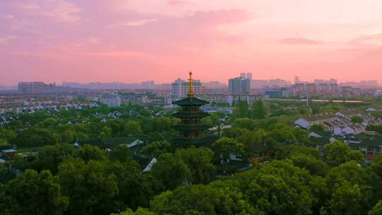 寒山寺航拍