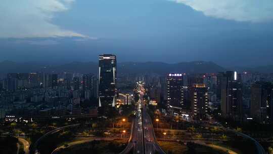 福建莆田夜景莆田商务区夜景