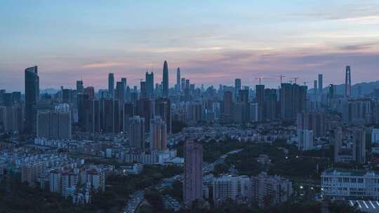 深圳罗湖城市入夜风光