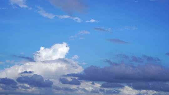 傍晚天空云朵延时夏天天空云层飘动云景云彩