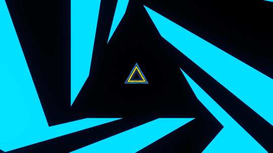 蓝色和黄色弯曲三角形背景Vj循环在HD