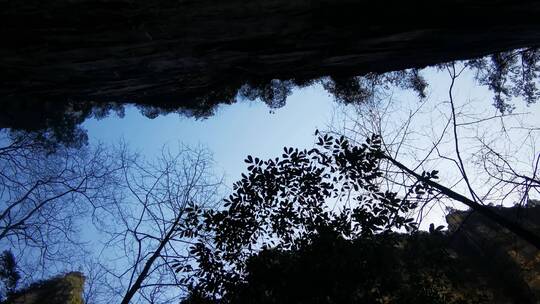 实拍湖南张家界天门山5A景区