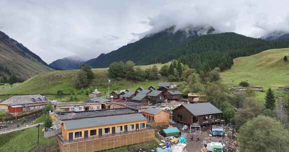 天山乌孙古道自然风光航拍