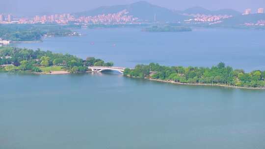 江苏省徐州云龙湖风景区航拍滨湖公园徐州市