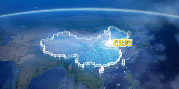 地球俯冲定位地图辐射天津红桥区