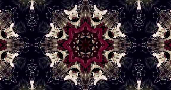 107  4K时尚唯美绸子拼接万花筒背景