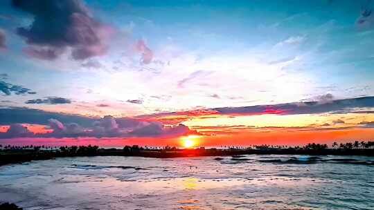 深圳红树湾黄昏海景