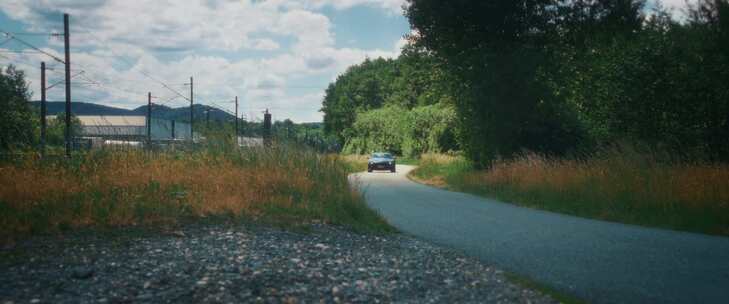 肌肉车，驾驶，农村，道路