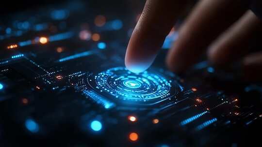 手指触摸科技感虚拟界面
