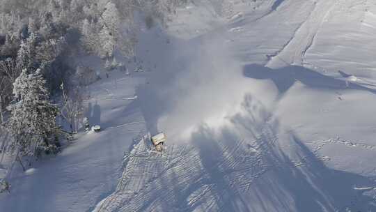 航拍吉林省吉林市北大湖滑雪场冬季风光