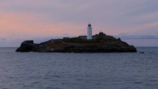 灯塔，海洋， Godrevy，岛