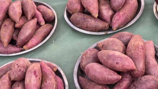 【镜头合集】市场卖紫薯红薯白薯地瓜