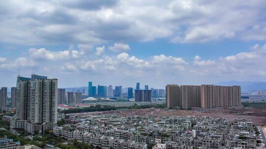 义乌江东集聚区建设城市风光延时摄影