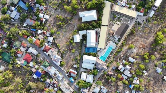 海岛海边休闲度假区航拍空镜