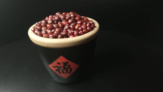 4K红豆赤小豆五谷杂粮静物