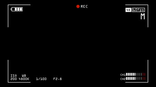 线条元素摄像机录制取景框界面动画素材