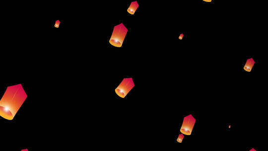 孔明灯_透明通道