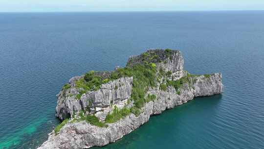 泰国安通国家海洋公园海岛浮潜自然风光航拍