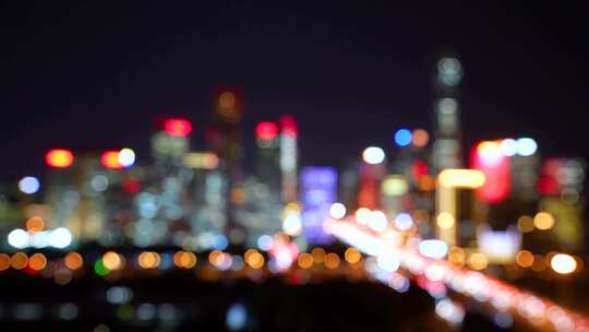 城市夜景光斑视频素材模板下载
