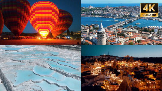 土耳其热球球风光地标旅游景点合集4K