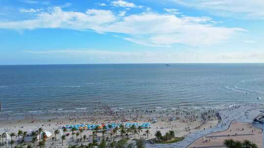 广西北海银滩地标大海风光旅游旅行风景航拍