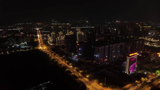 福建漳州市区夜景