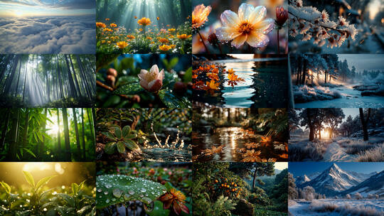 24节气 自然四季 生态和谐高清在线视频素材下载