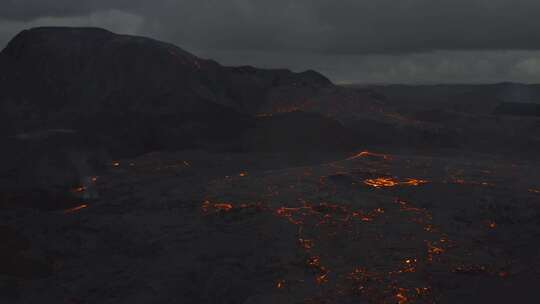 火山，熔岩，火山，冰岛