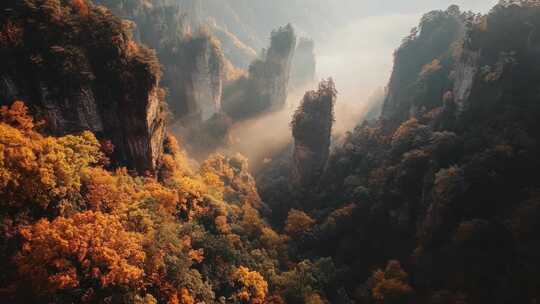 秋天武陵源风景区