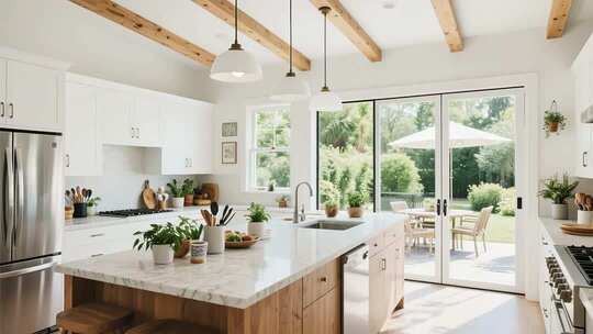 现代简约风格厨房室内场景