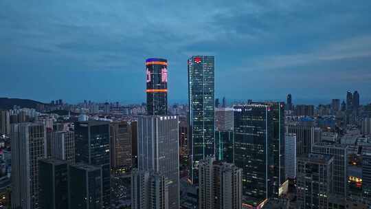 青岛中央商务区夜景市北CBD夜景