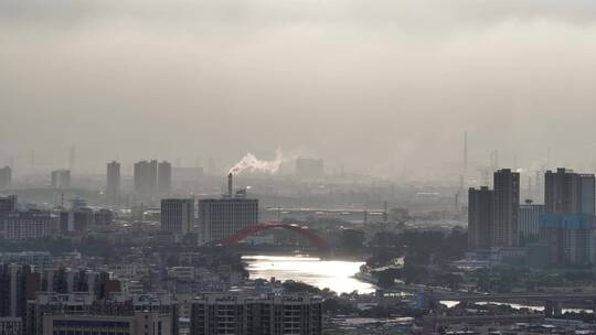 广东省东莞市城市风光航拍