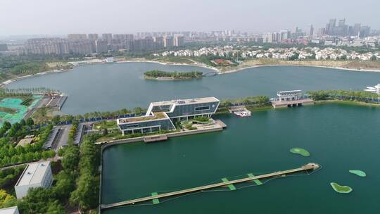 北京 南水北调蓄水池  航拍