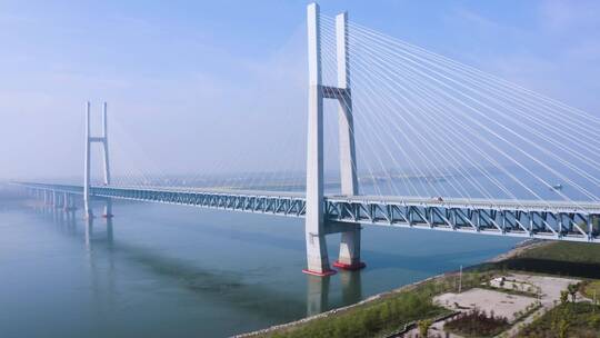 荆州公铁大桥视频素材模板下载