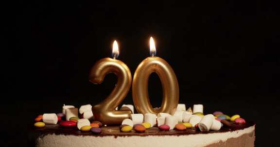 20日、生日、蜡烛、周年纪念
