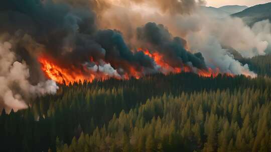 森林火灾 森林大火 重大灾难视频素材模板下载