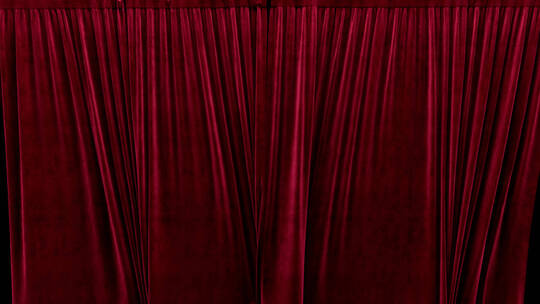 【带通道】舞台幕布拉开