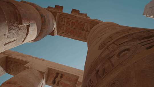 埃及古建筑卢克索神庙内景
