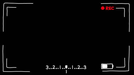 手绘摄像机取景框界面（带通道）视频素材模板下载