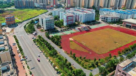 视频合集航拍广西贺州平桂区的学校