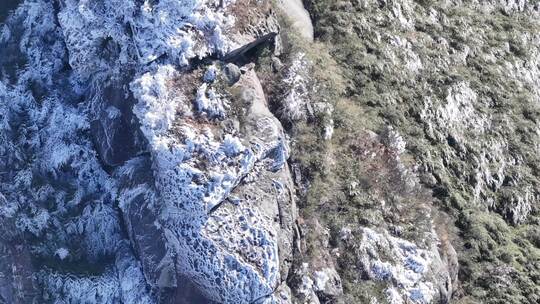 湖南衡阳南岳衡山祝融峰雾凇航拍