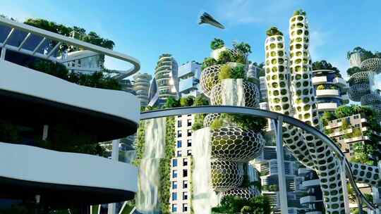 未来绿色城市科幻城市