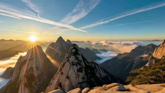 黄山日出云海壮美景观