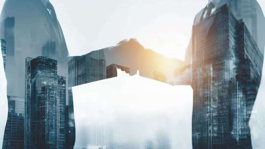 商务合作商务人士商务签约商务握手商务办公