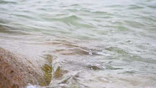 大海海浪浪花满画幅升格慢镜头特写