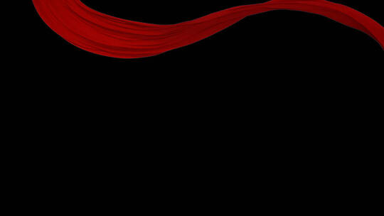 红绸长循环透明素材3