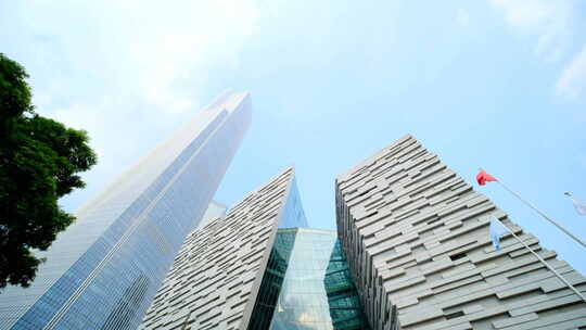 广州珠江新城现代化高楼广州图书馆