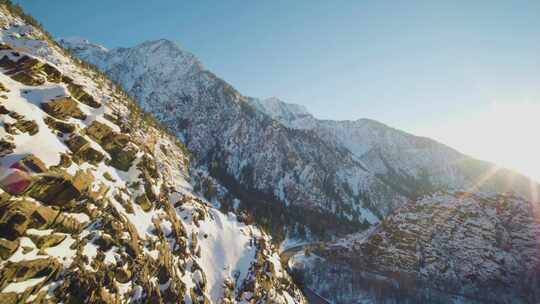 下雪，山脉，瓦萨奇山区，瓦萨奇山脉