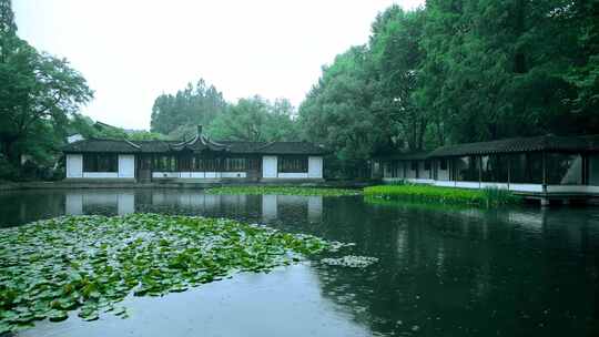 杭州西湖郭庄园林江南烟雨